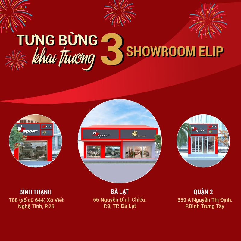 Khai trương 3 showroom Elip, dẫn đầu về số lượng 121 showroom trên toàn quốc